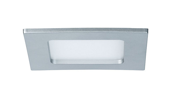 Panneau encastré LED IP44 carré 115x115mm 6W 390lm 4000K Chrome mat
