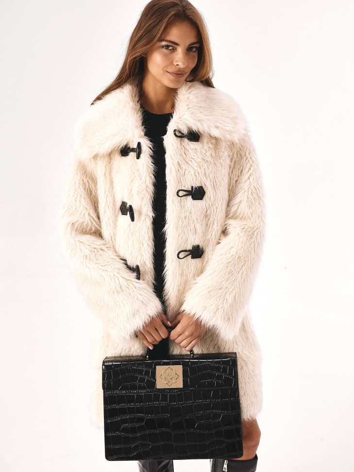 Black handbag in the form of a briefcase