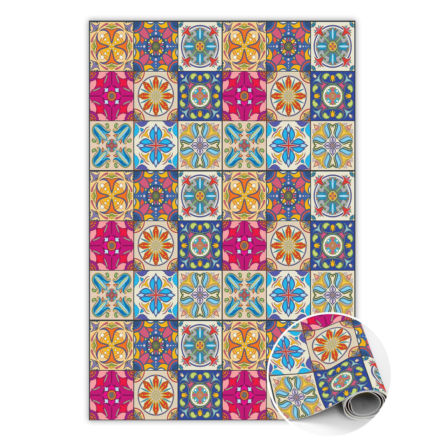 Modny winylowy dywan Portugalskie kafle 60 x 90 cm