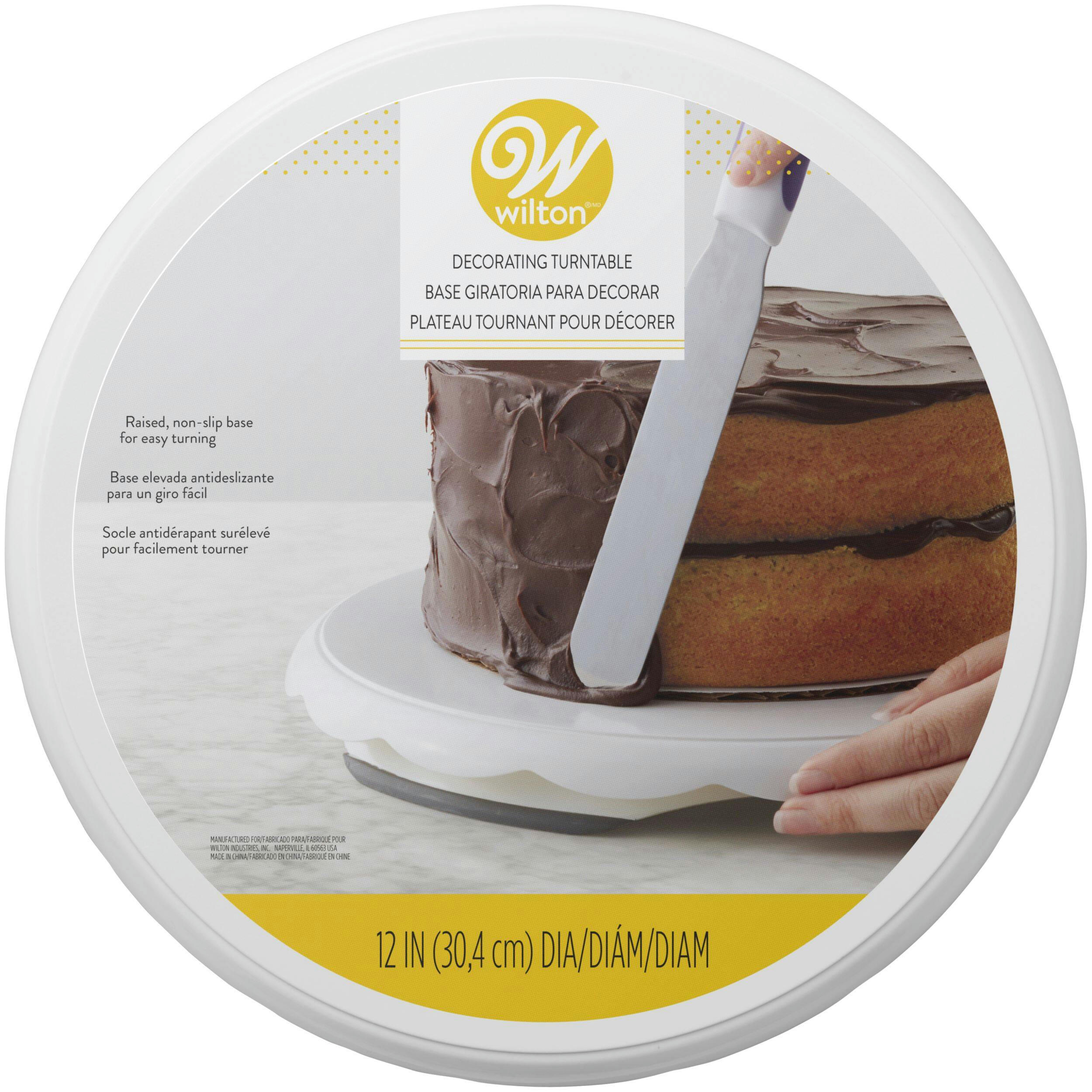 Wilton Trim N' Turn Plus Non-Slip Plastic Cake Turntable, 12-in