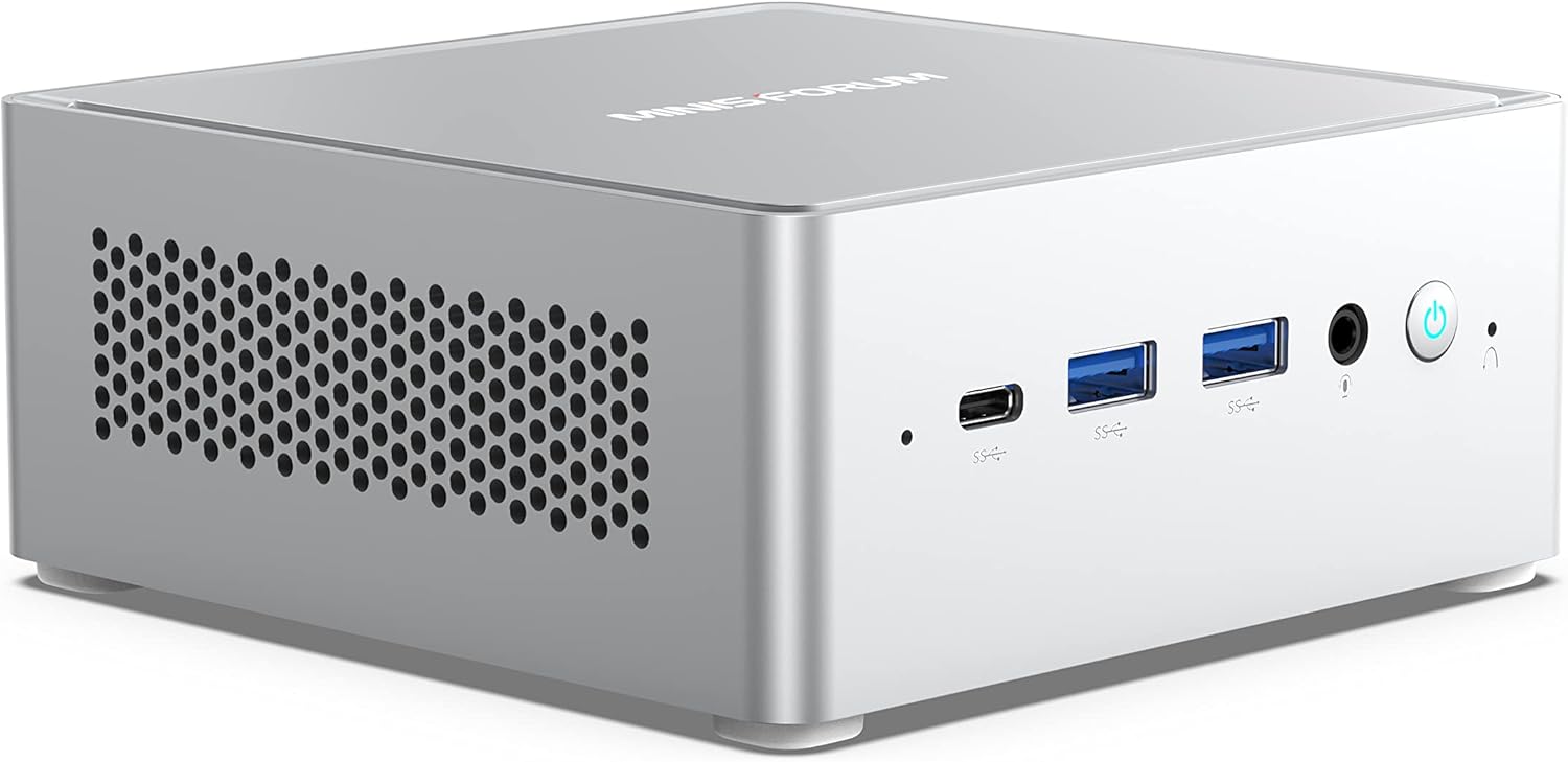 MINISFORUM Mini PC NAB6 Lite Intel Core i5-12600H 12 Cores 16 Threads up to 4.7GHz 16GB RAM DDR4 500GB PCIe4.0 SSD Dual 2.5 G RJ45 LAN Mini Desktop Computer 2 x HDMI 7 x USB Port WiFi 6 BT5.2