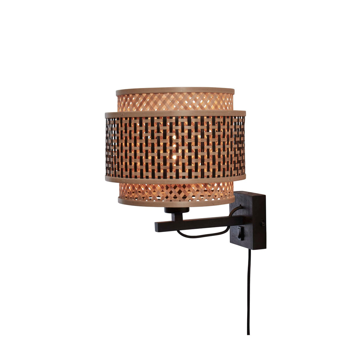 GOOD&MOJO wandlamp Bhutan - bruin - Ø25cm