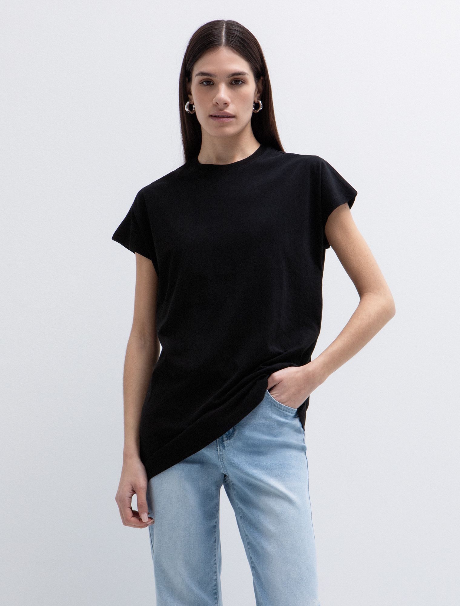 Μακρύ T-shirt βαμβακερό