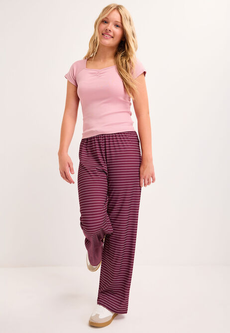Older Girls Pink Sweetheart Top