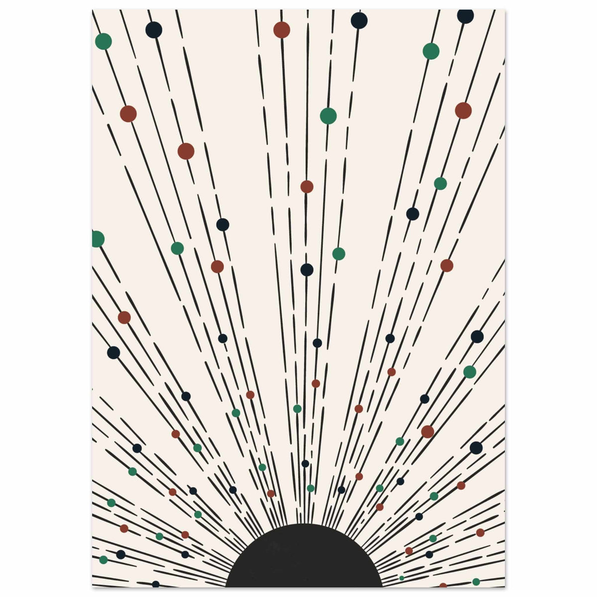 Artfulprints Poster Boho wall art - Boho arches II  - 50x70 cm - Meerkleurig