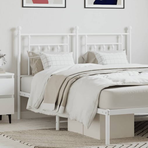 NNEVL Metal Headboard White 152 cm