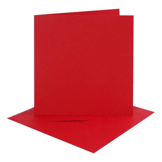 Red Cards6 x 6 Inches 4 Pack