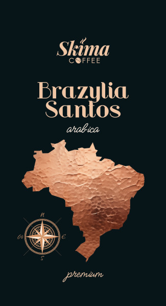 Kawa Mielona 500g Brazylia Santos 100% Arabica Świeżo Palona