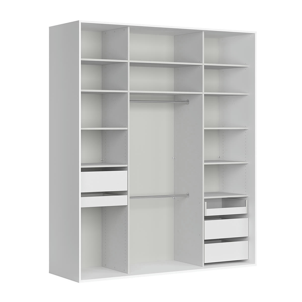 - Dressing L200 x H240 cm stratifiés blanc