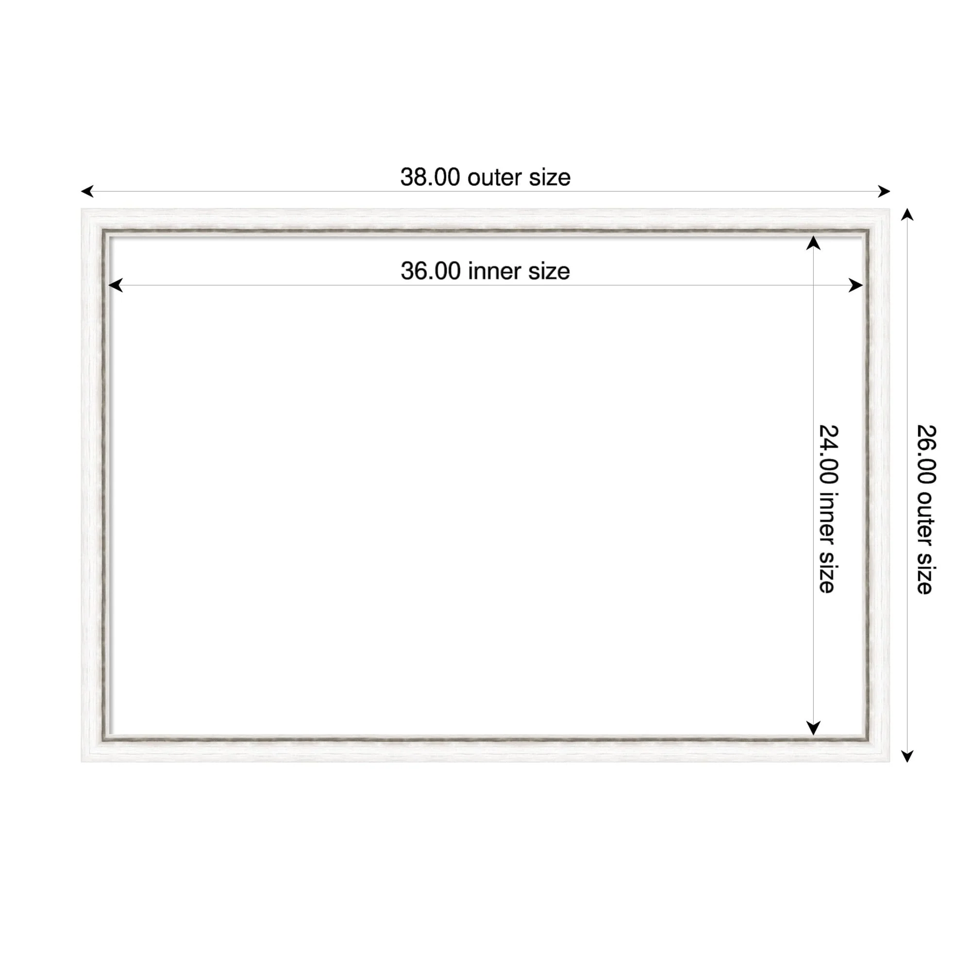 Amanti Art Morgan White Blue Framed Dry Erase Magnetic Board