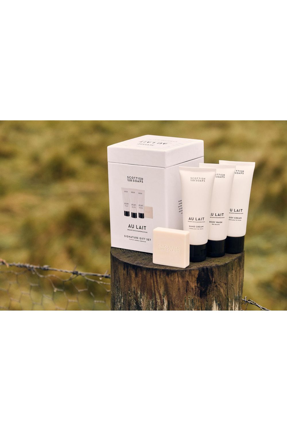 Scottish Fine Soaps Signature Gift Set (3x75ml Tubes, 1x40g Soap, Drum)