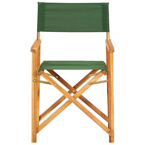 NNEVL Director's Chair Solid Acacia Wood Green