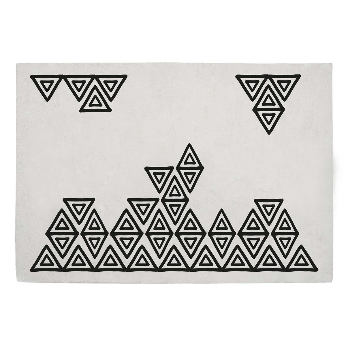 REBELS - Tapis boho géo en Coton Beige