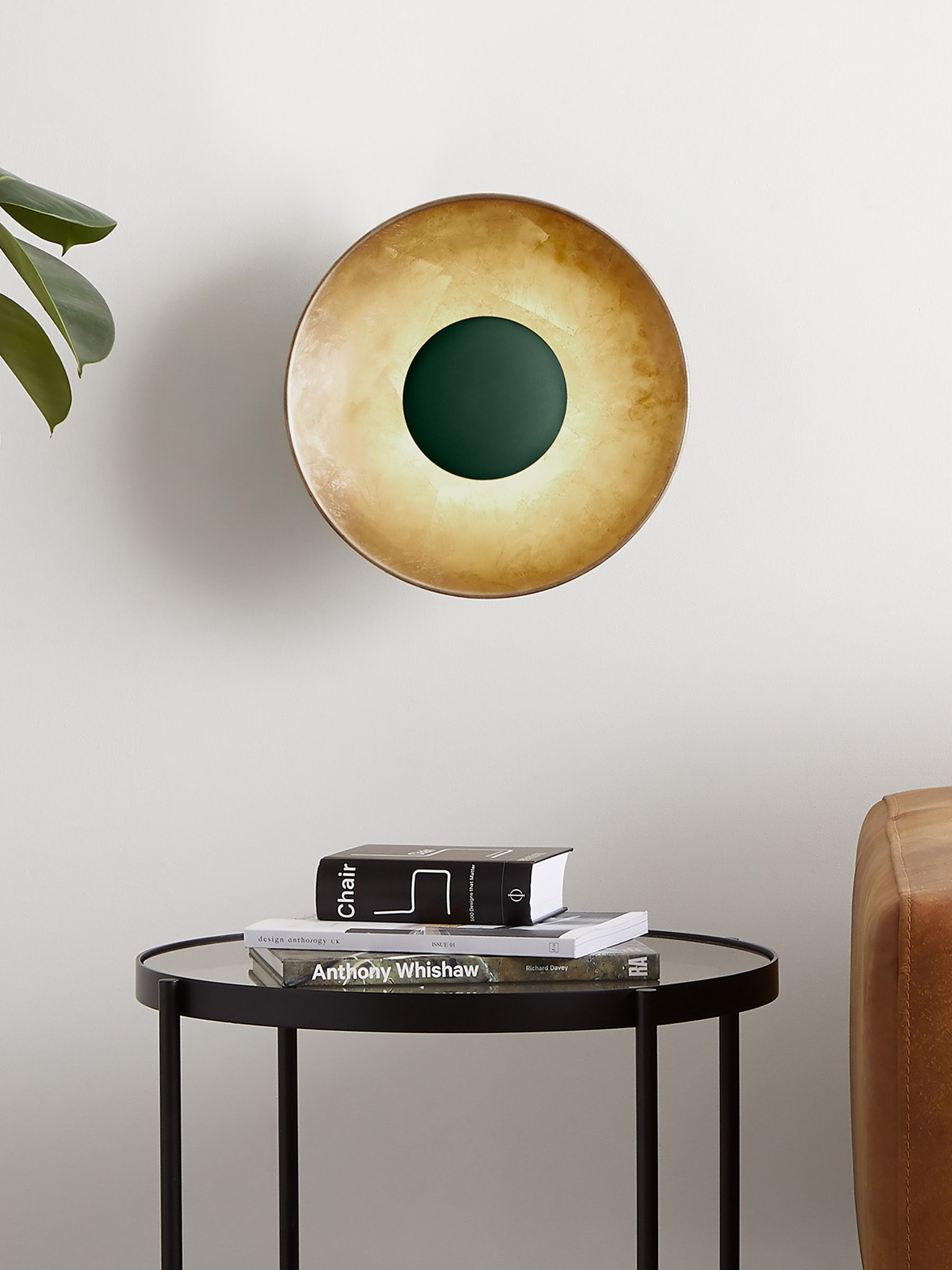 Chicago Wall Lamp in Green/Brass