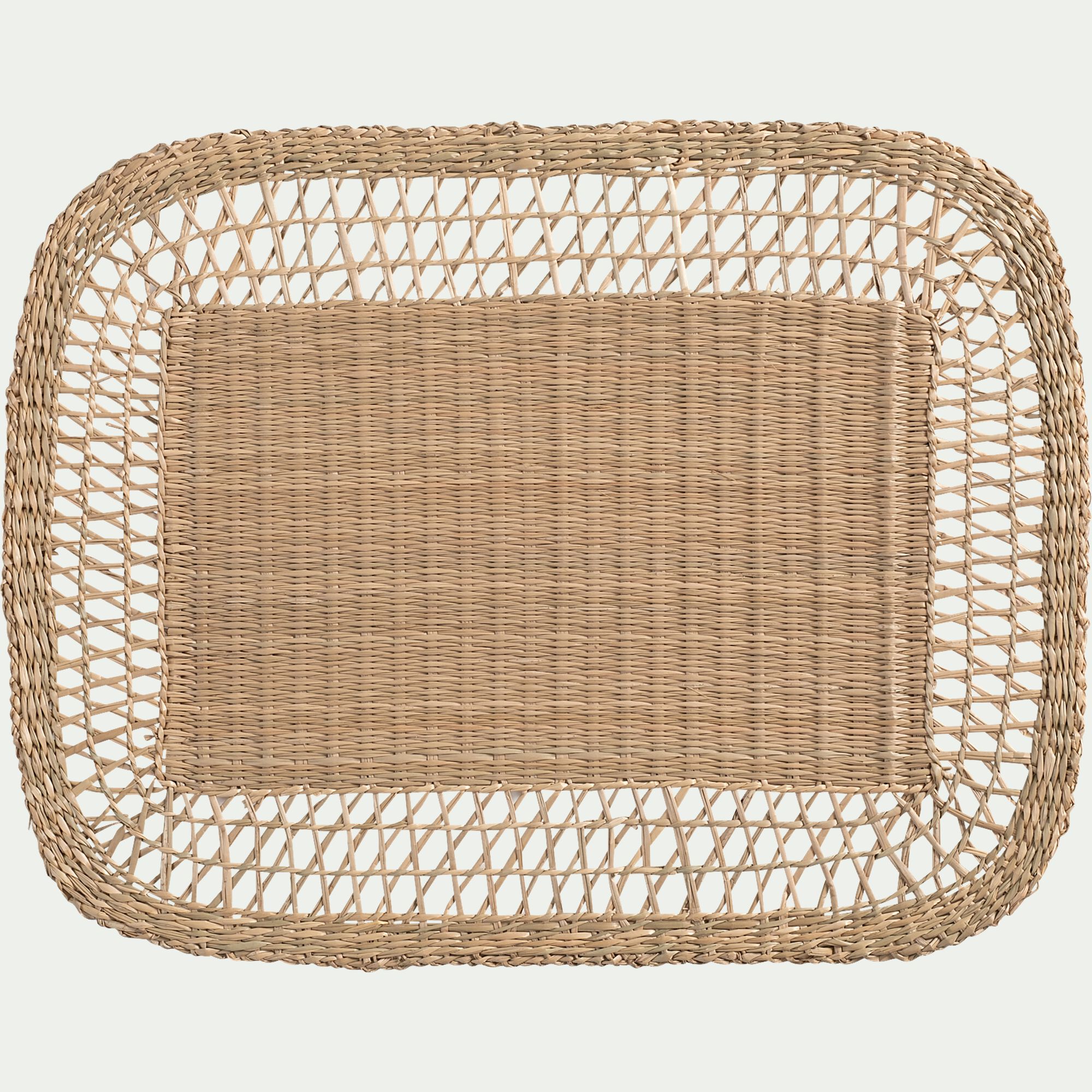 CYCLA - Lot de 2 sets de table ronds en jonc de mer L45cm - naturel