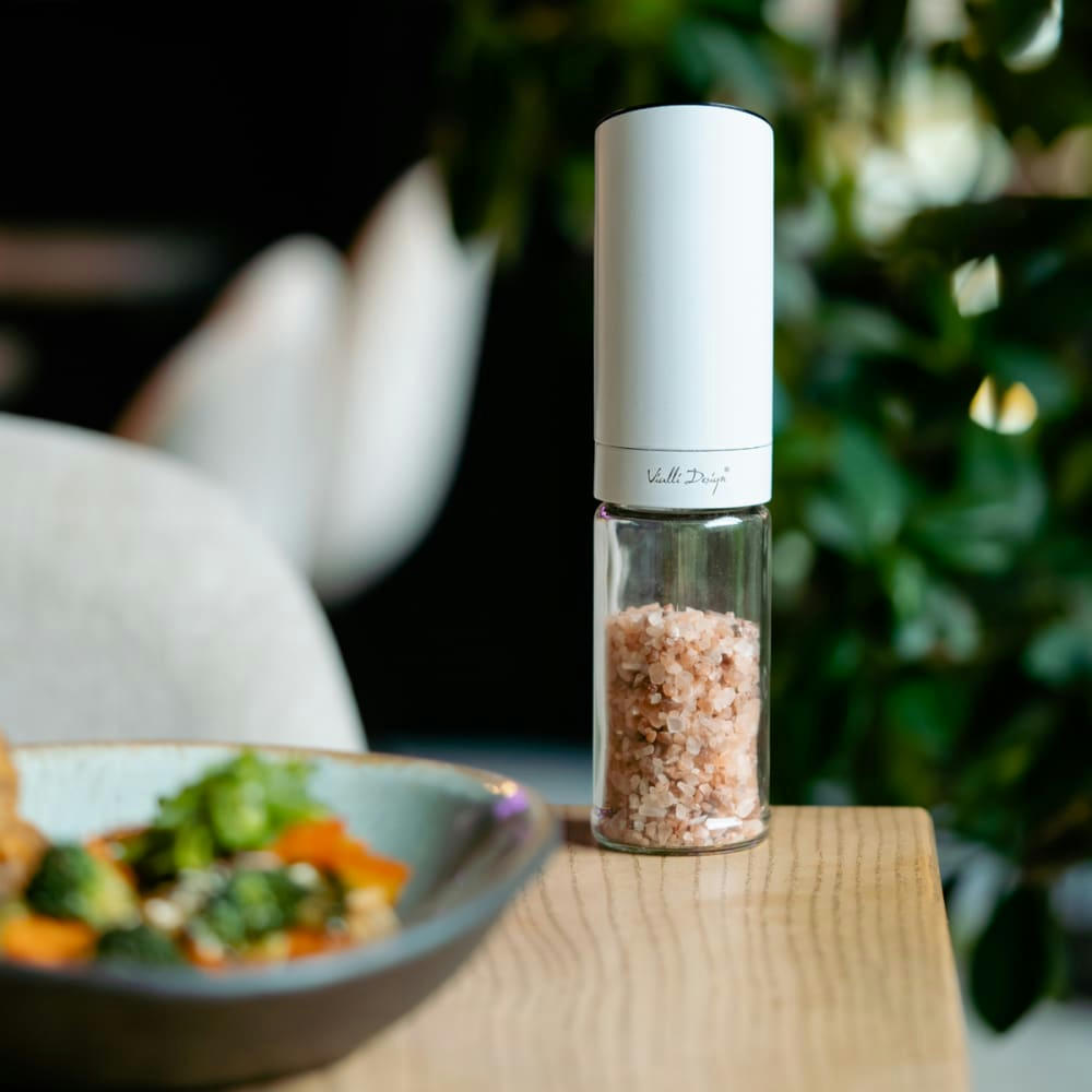 - Moulin à sel ou poivre électrique soho verre blanc