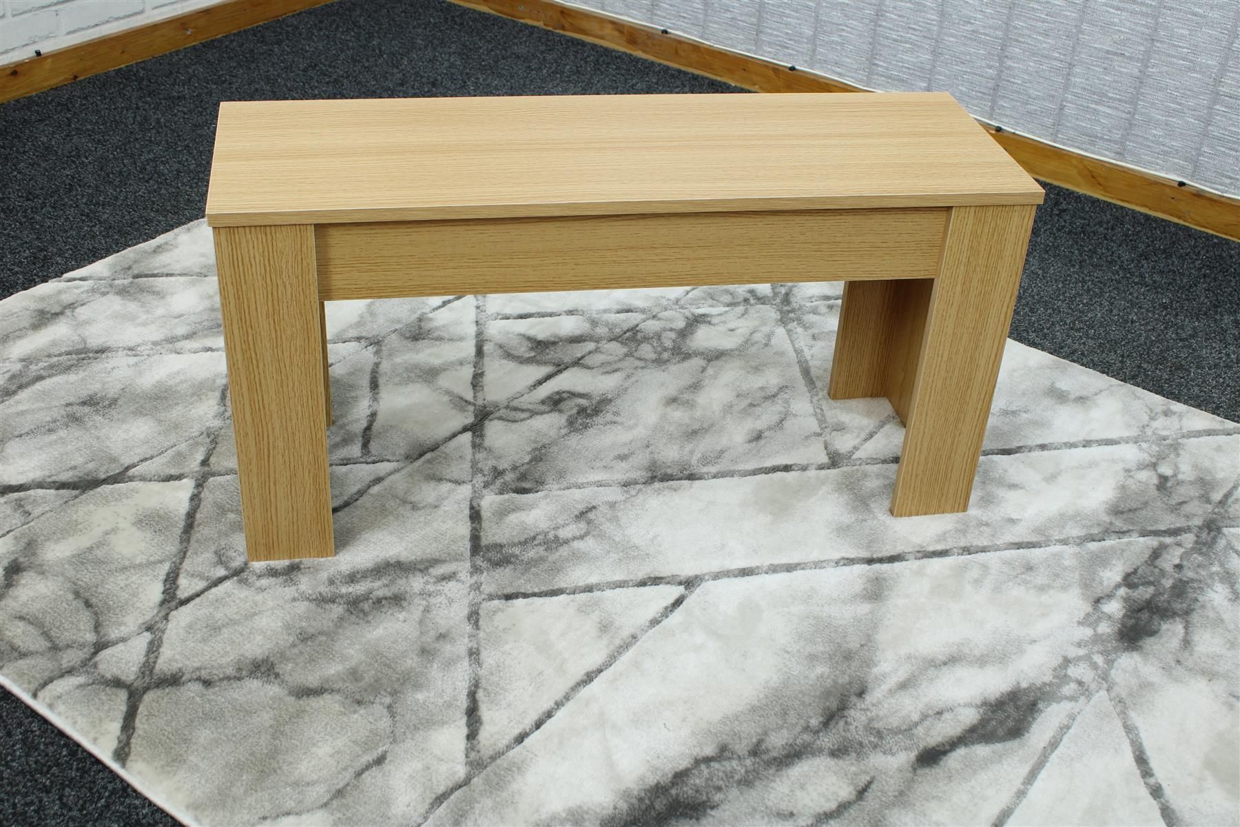 KOSY KOALA Wooden Bench Light Wood Effect Melamine Finish 90x30x47 cm