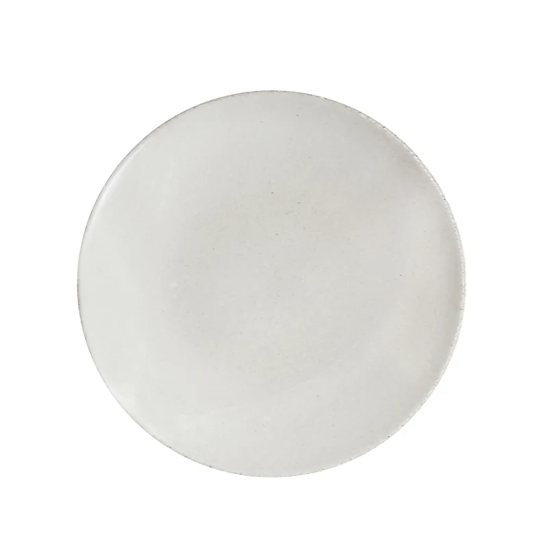 assiette plate ronde blanc