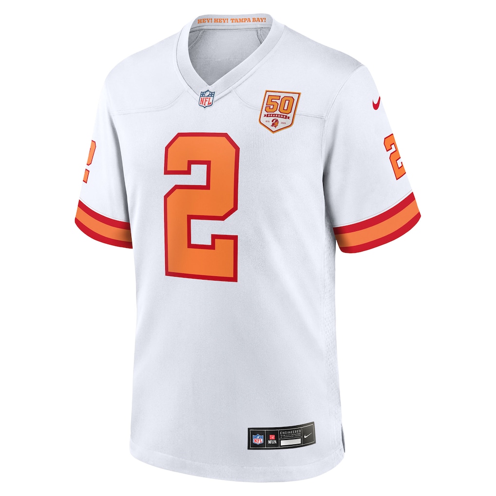 Emeka Egbuka Tampa Bay Buccaneers '76 Nike Alternate 50th Season  Game Jersey -  White