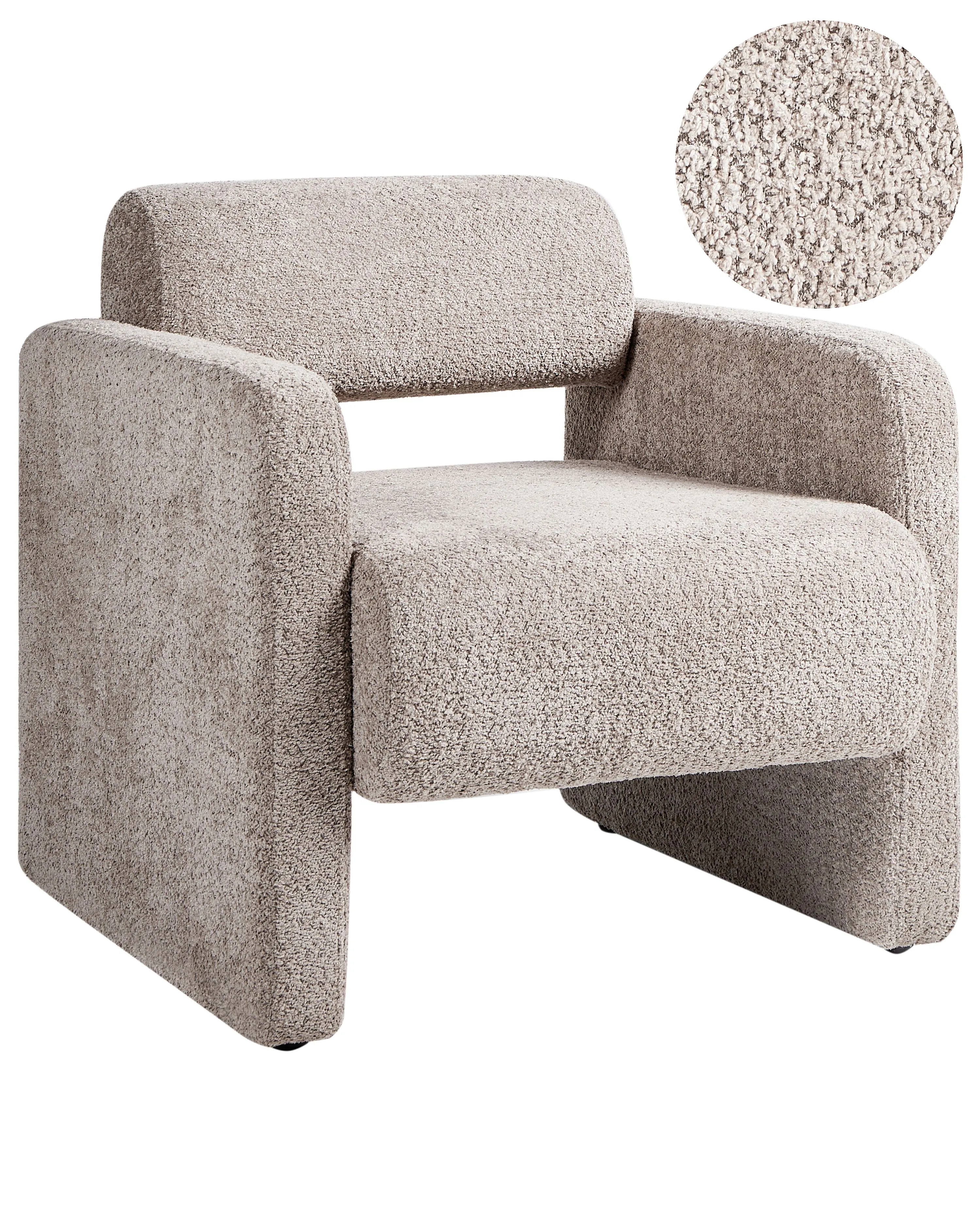 Armchair HALLSBERG Boucle Taupe