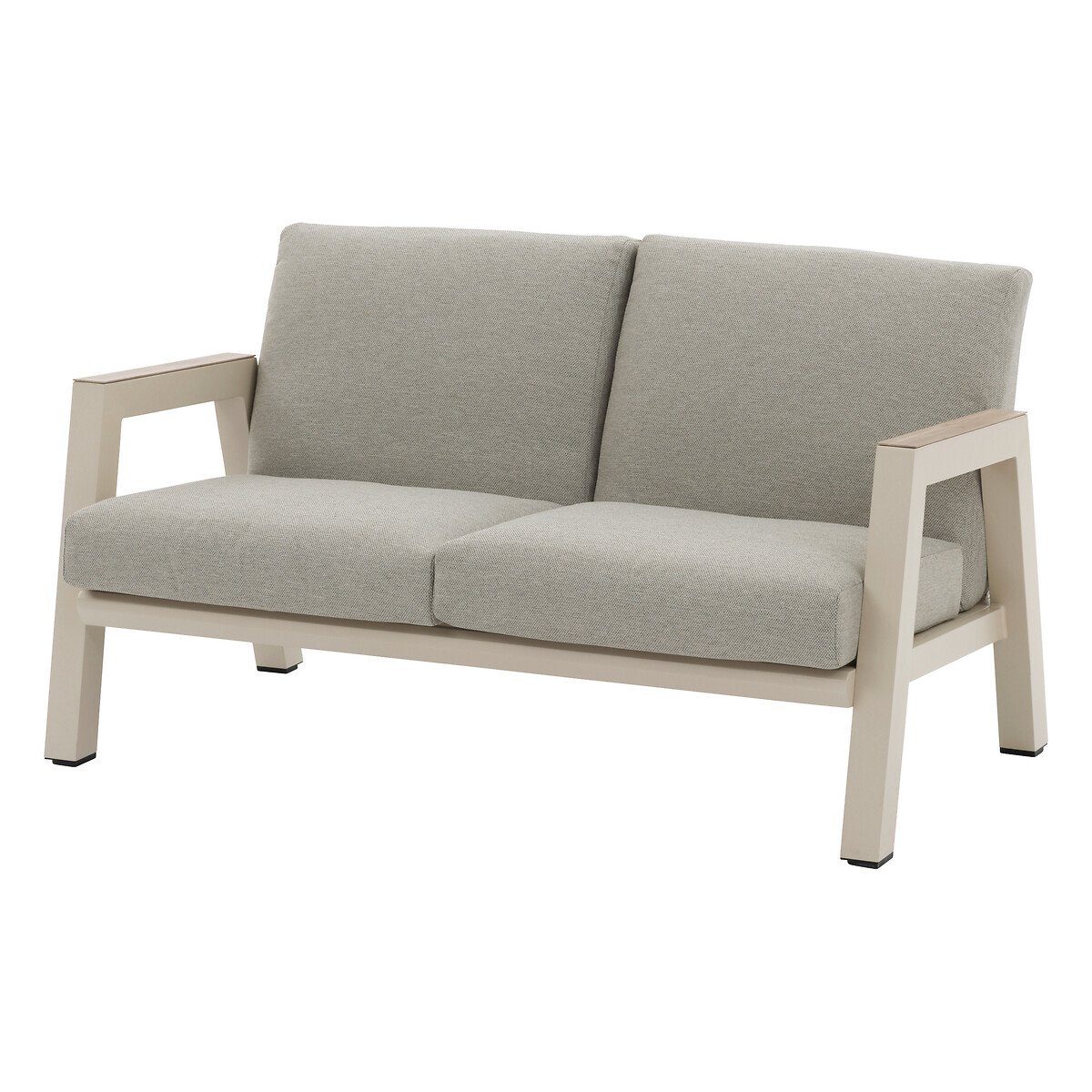 Sofá AXIOME cru e cinza em alumínio