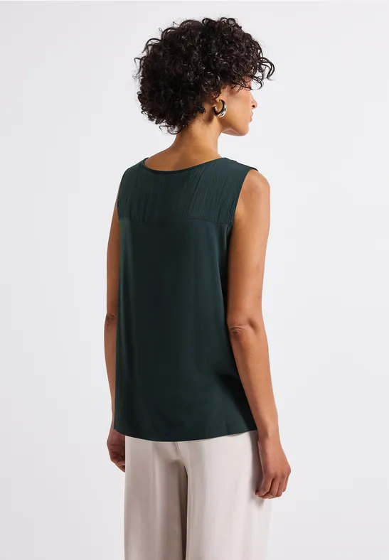 Top mit Split Neck