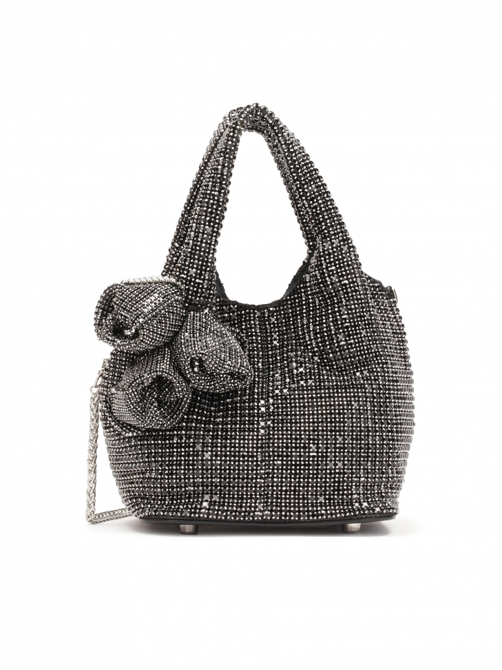Evening handbag with zircons