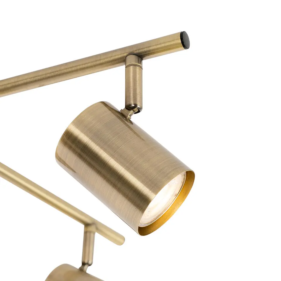 Qazqa verstelbare plafondspot jeana bronskleurig gu10