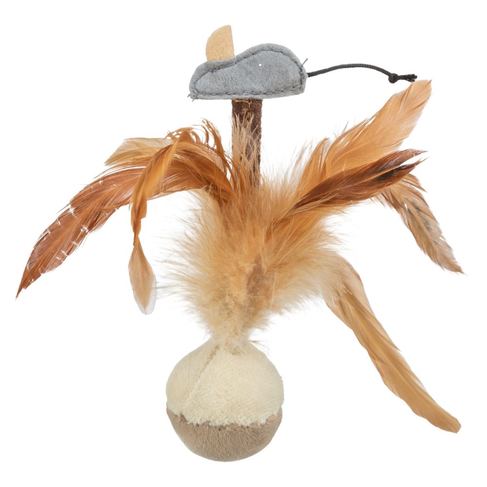 Trixie Stand-Up Shuttlecock with Mouse