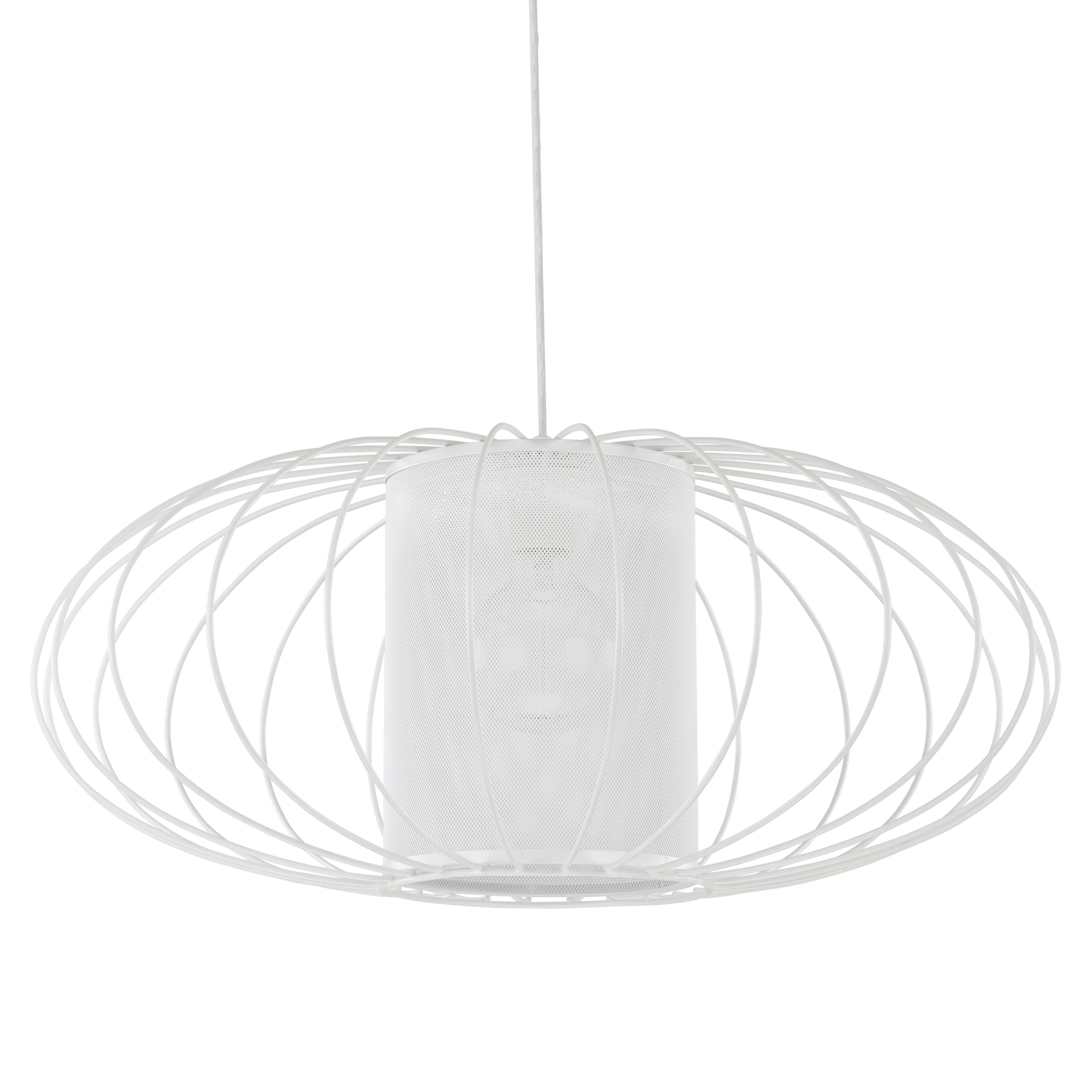 ELIPSA - Suspension en métal blanc