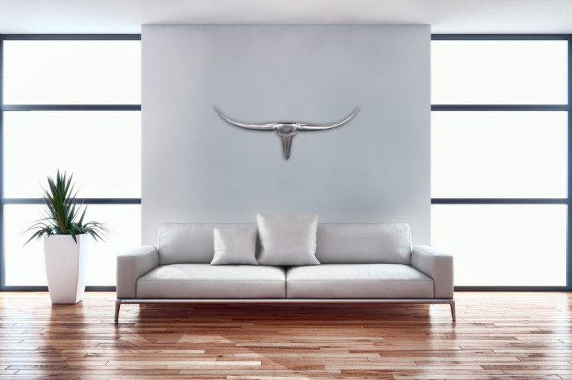 FineBuy Dekoracja ścienna aluminium srebrny