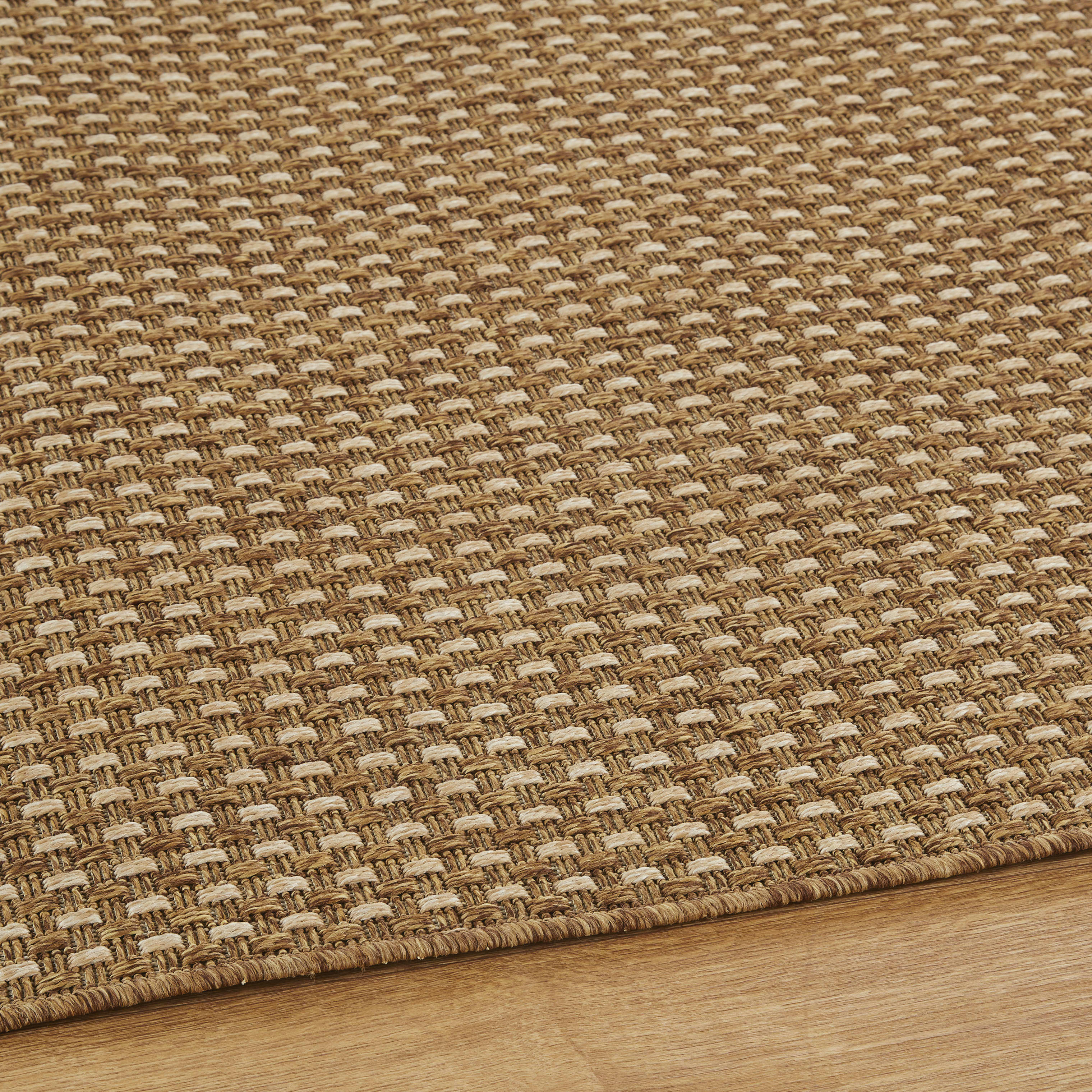 KIARA - Tapis d'extérieur tissé marron 160x230