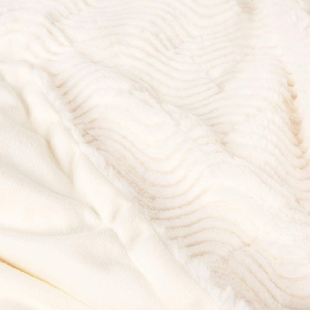 AIGA - Plaid écru motifs en relief 150x200