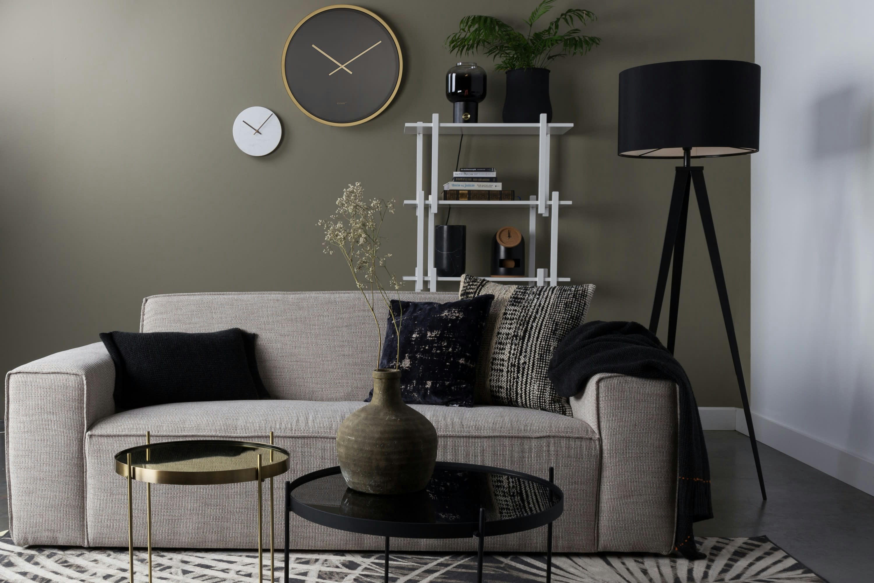 BOR - Canapé 3 place en tissu beige