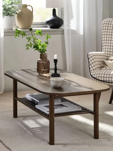 Sofabord LYNGVIG 60x110 1 hylde mørk eg