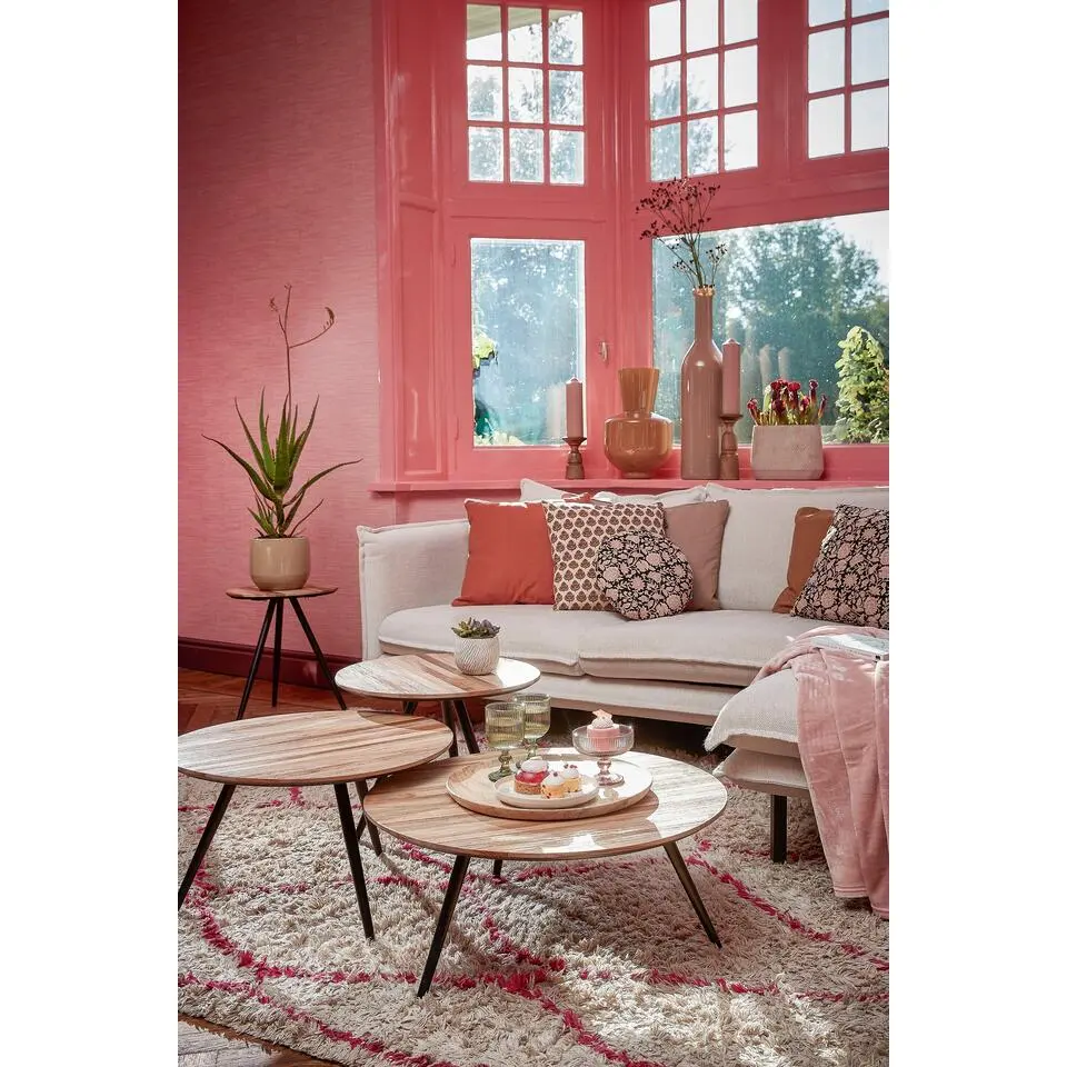 Mica Decorations Famke Fleece Plaid - 180 x 130 cm - Perzik