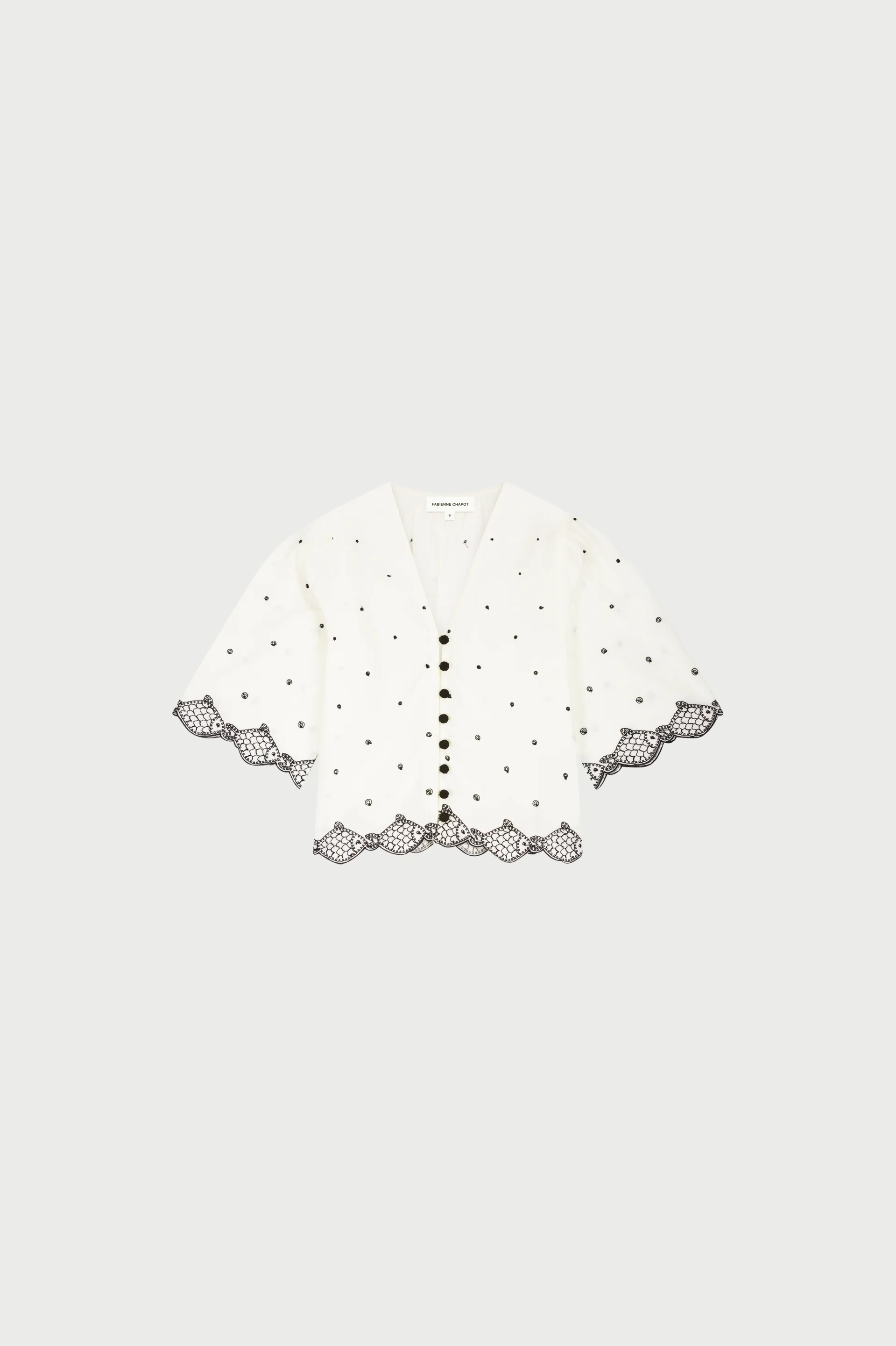 Tylera Blouse | Cosy White/Black