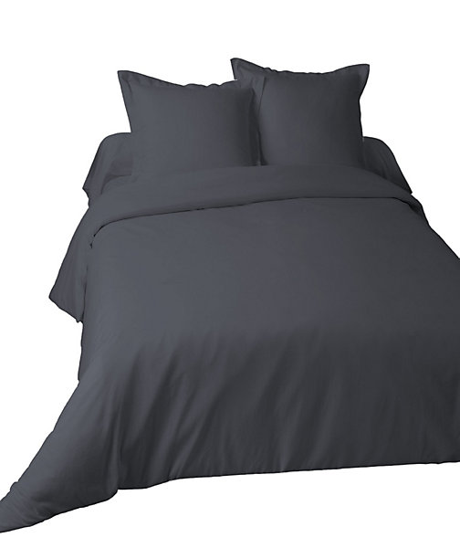 1 Taie d'39oreiller coton uni 50 x 70 cm Alice bleu