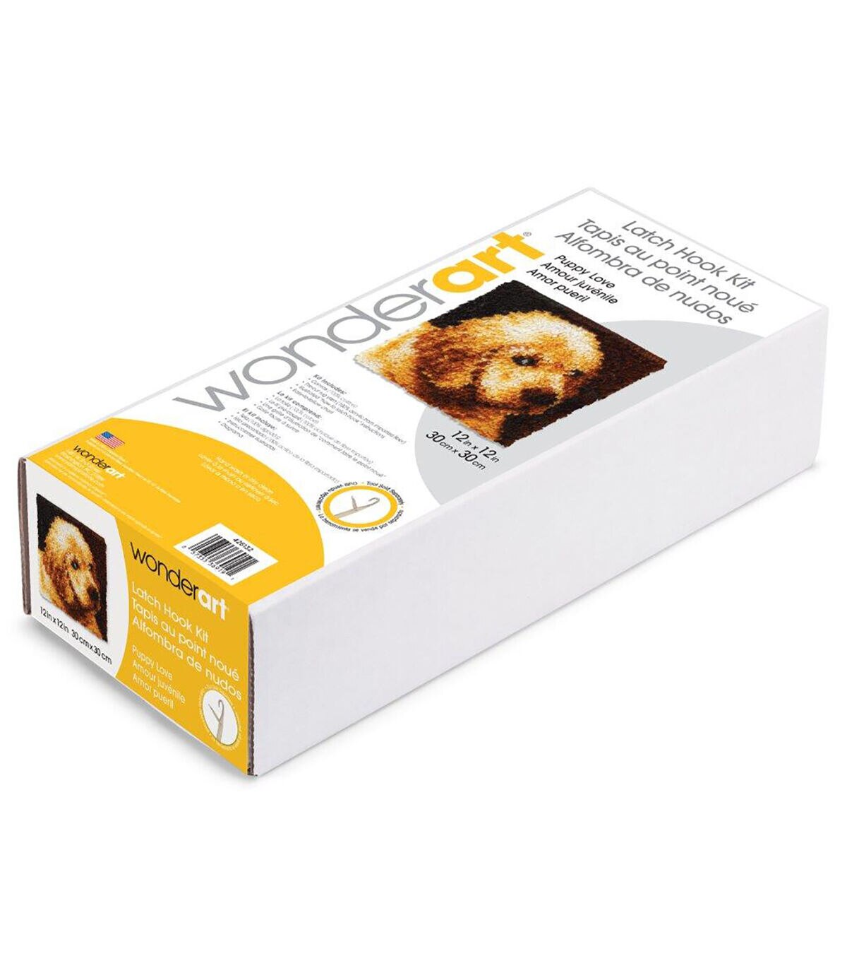 Wonderart Latch Hook Kit 12X12 Puppy Love