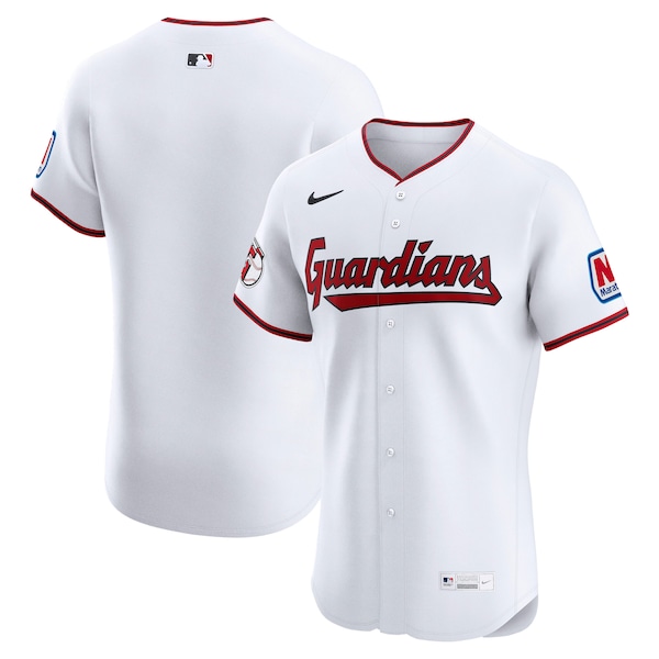 Cleveland Guardians Nike Home  Elite Jersey - White/Red