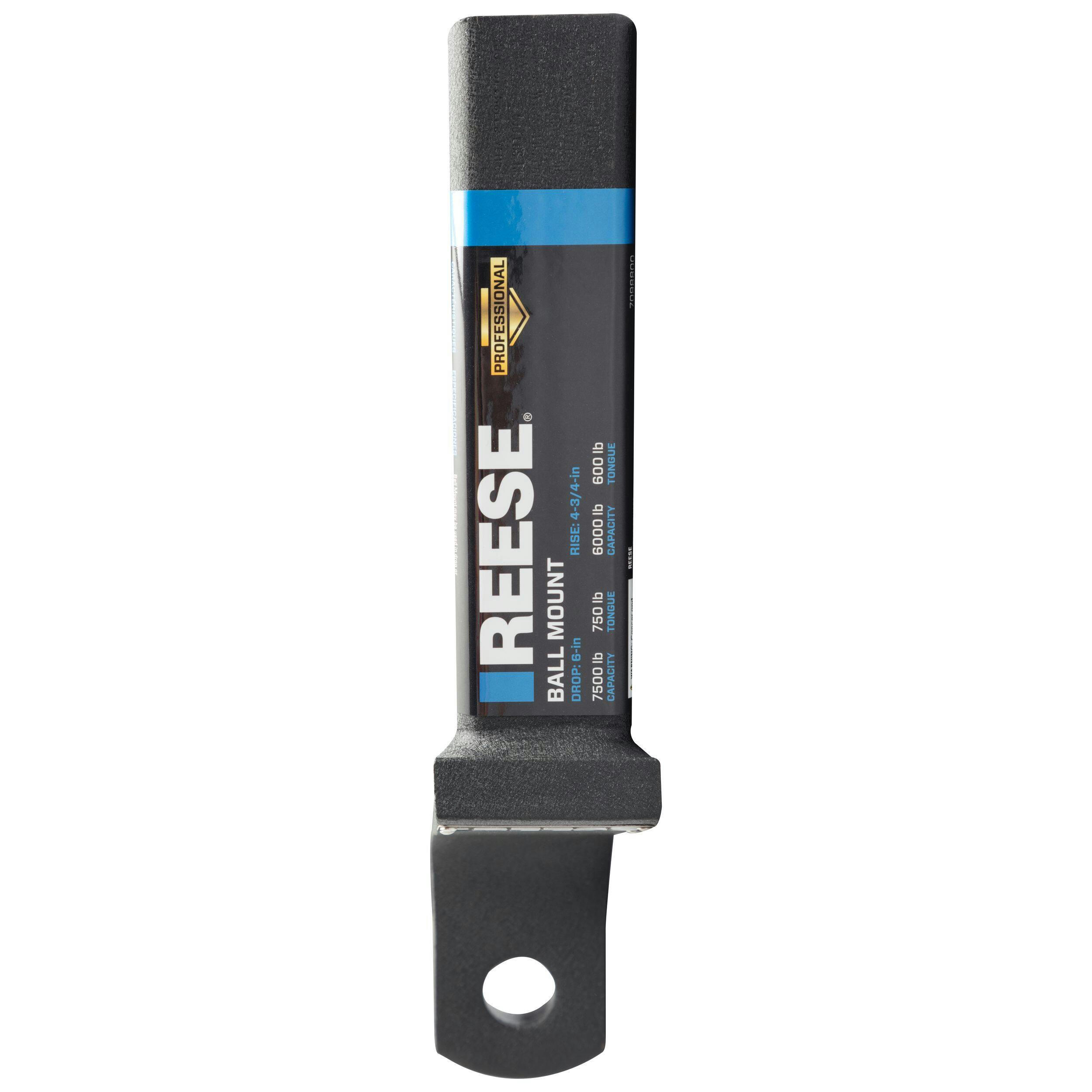 Reese Professional Ball Mount, 6-in Drop, 7,500 lbs