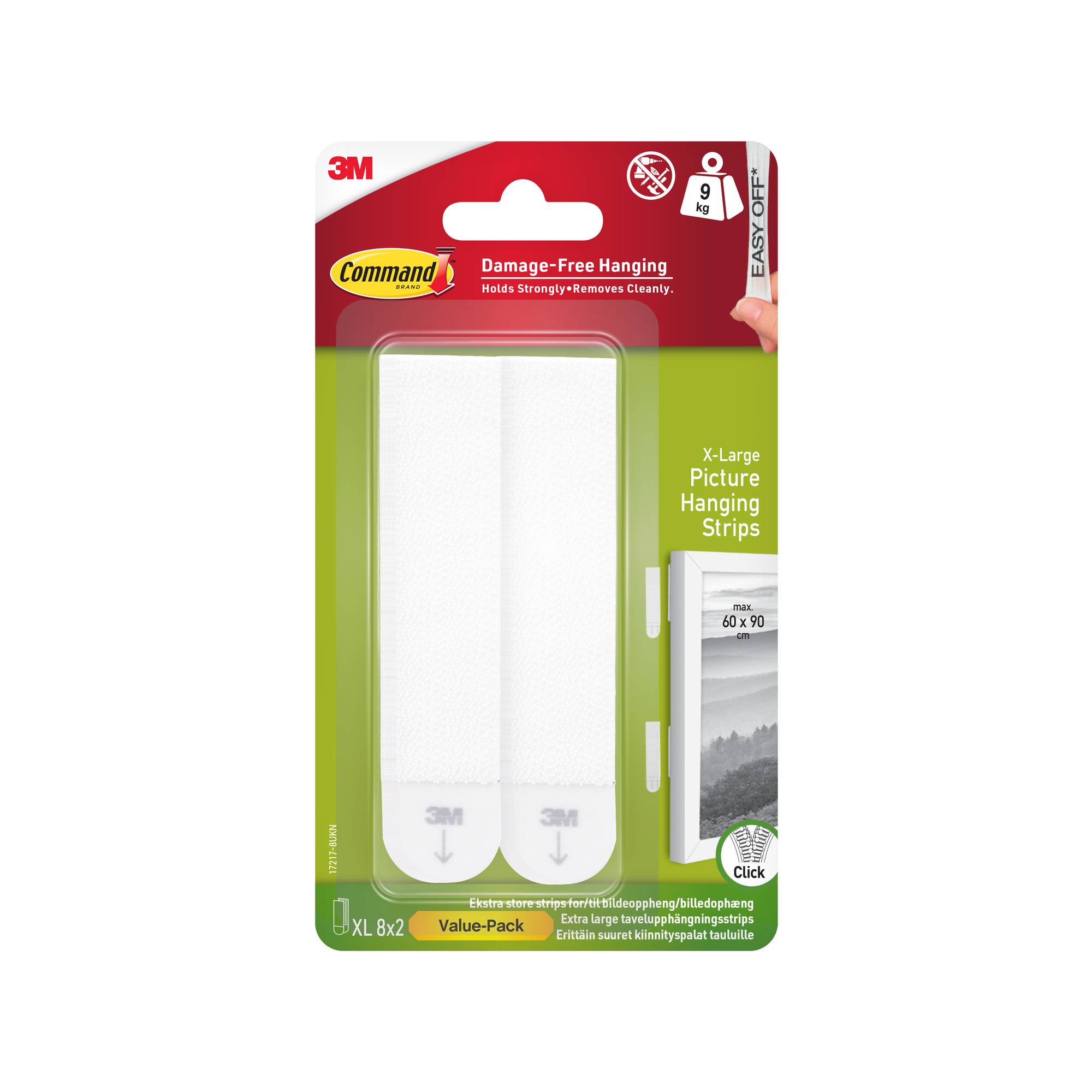 Command Extra Large Picture Hanging Strips 8 Pieces