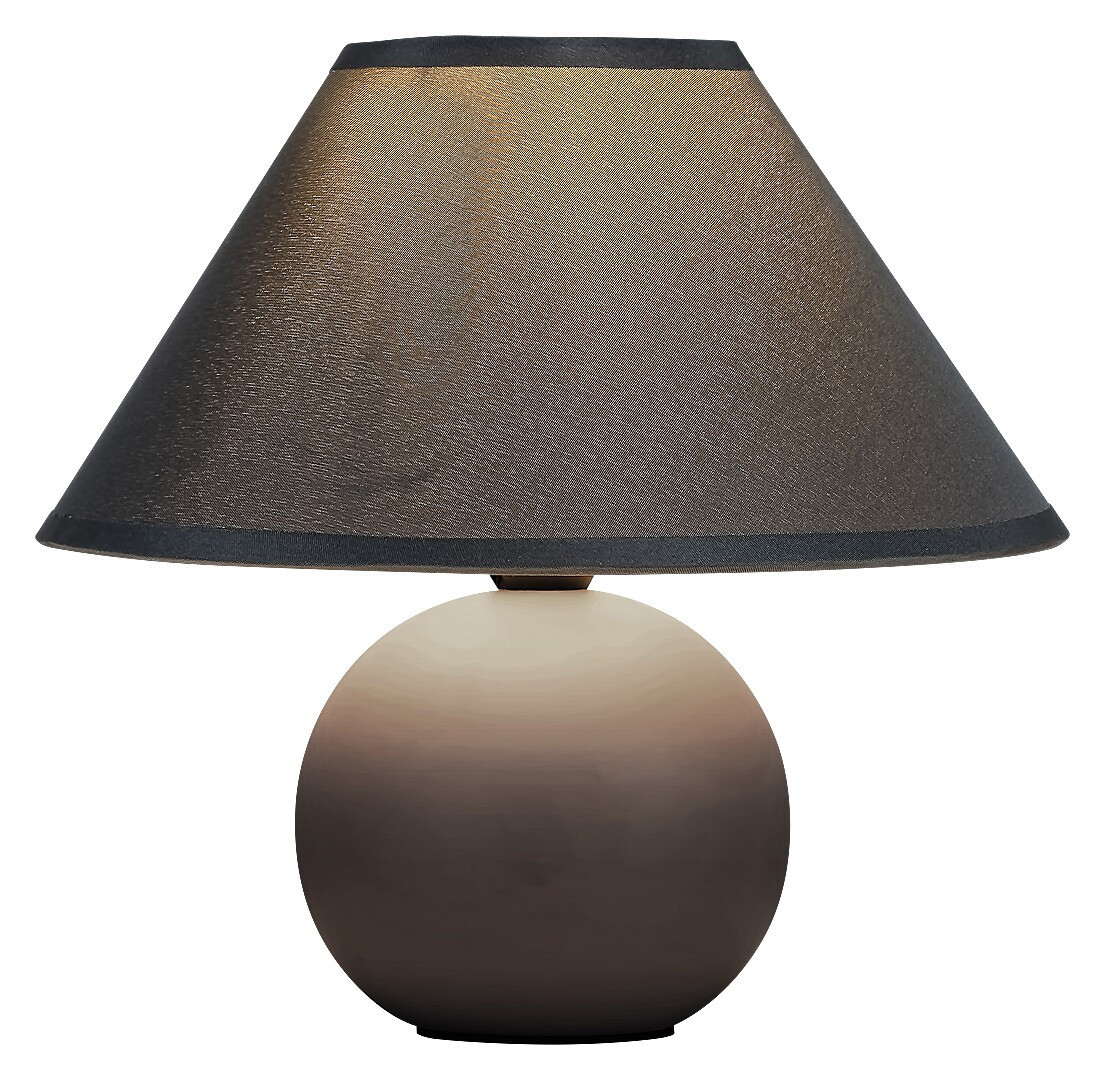 Lampa stołowa nocna popielaty Ariel 1xE14x40W wys:19cm Rabalux