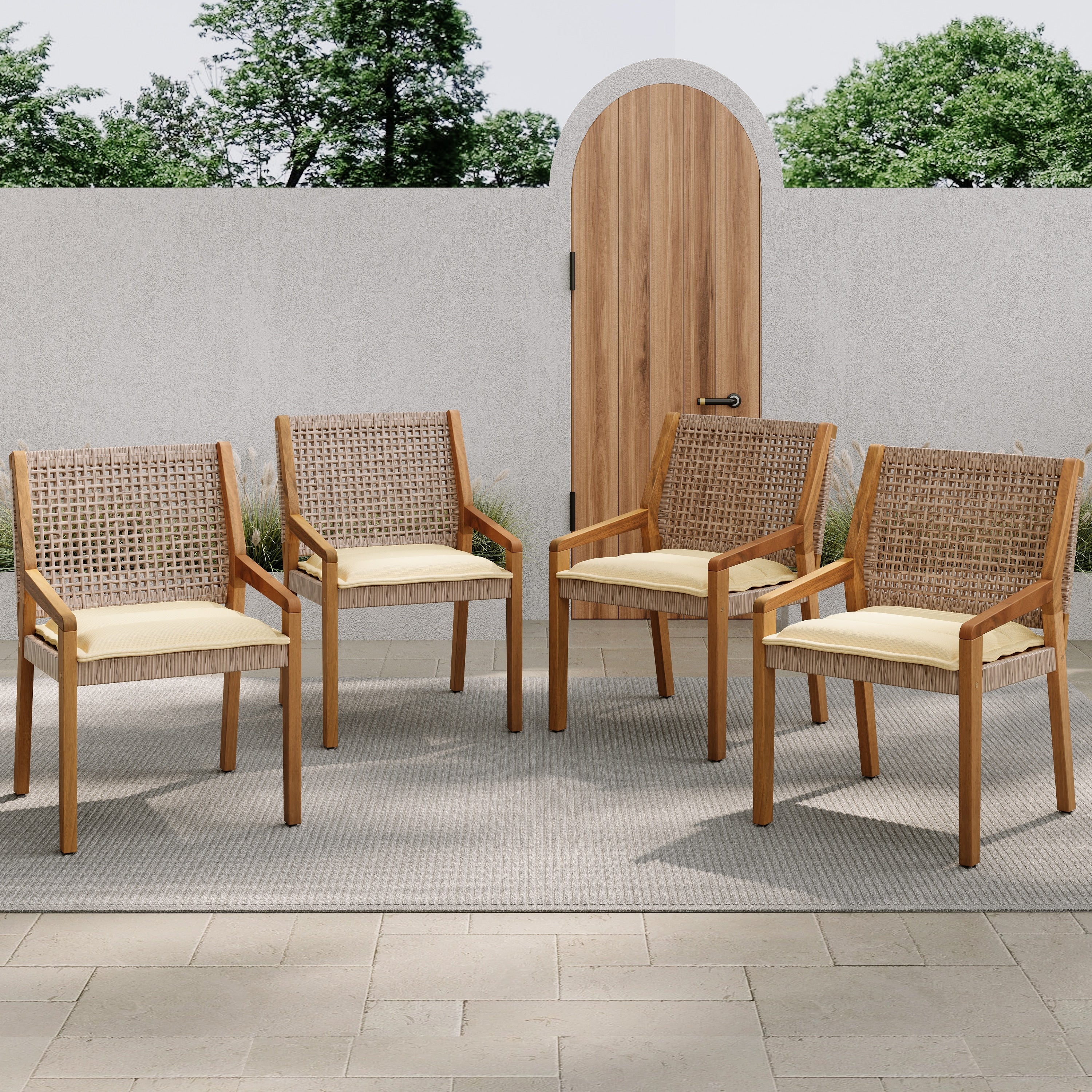 Christopher Knight Home- Elowen Acacia Wood Outdoor Dining Chair