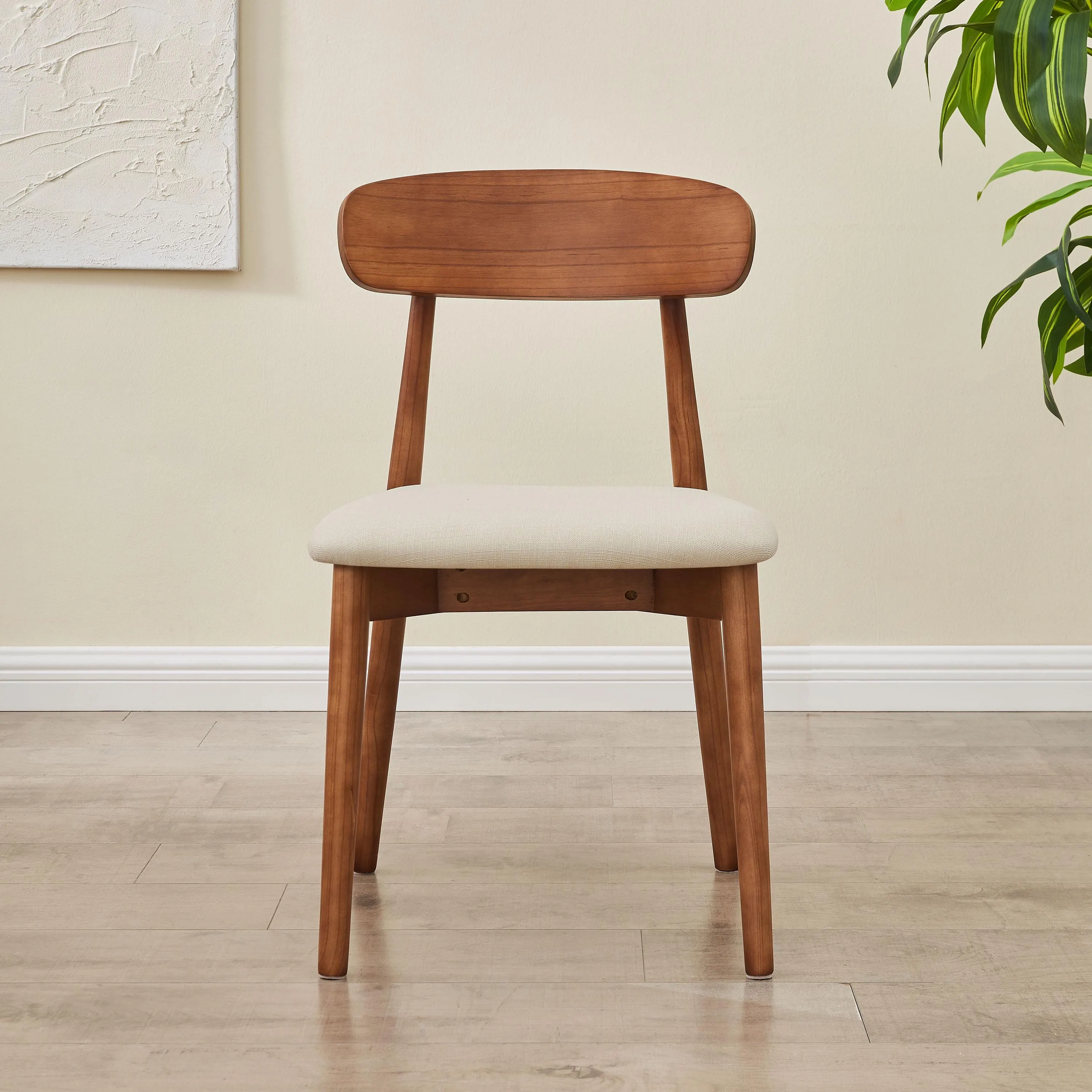 Modern Ash Wood Dining Chair – Minimalist Desk or Table Chair