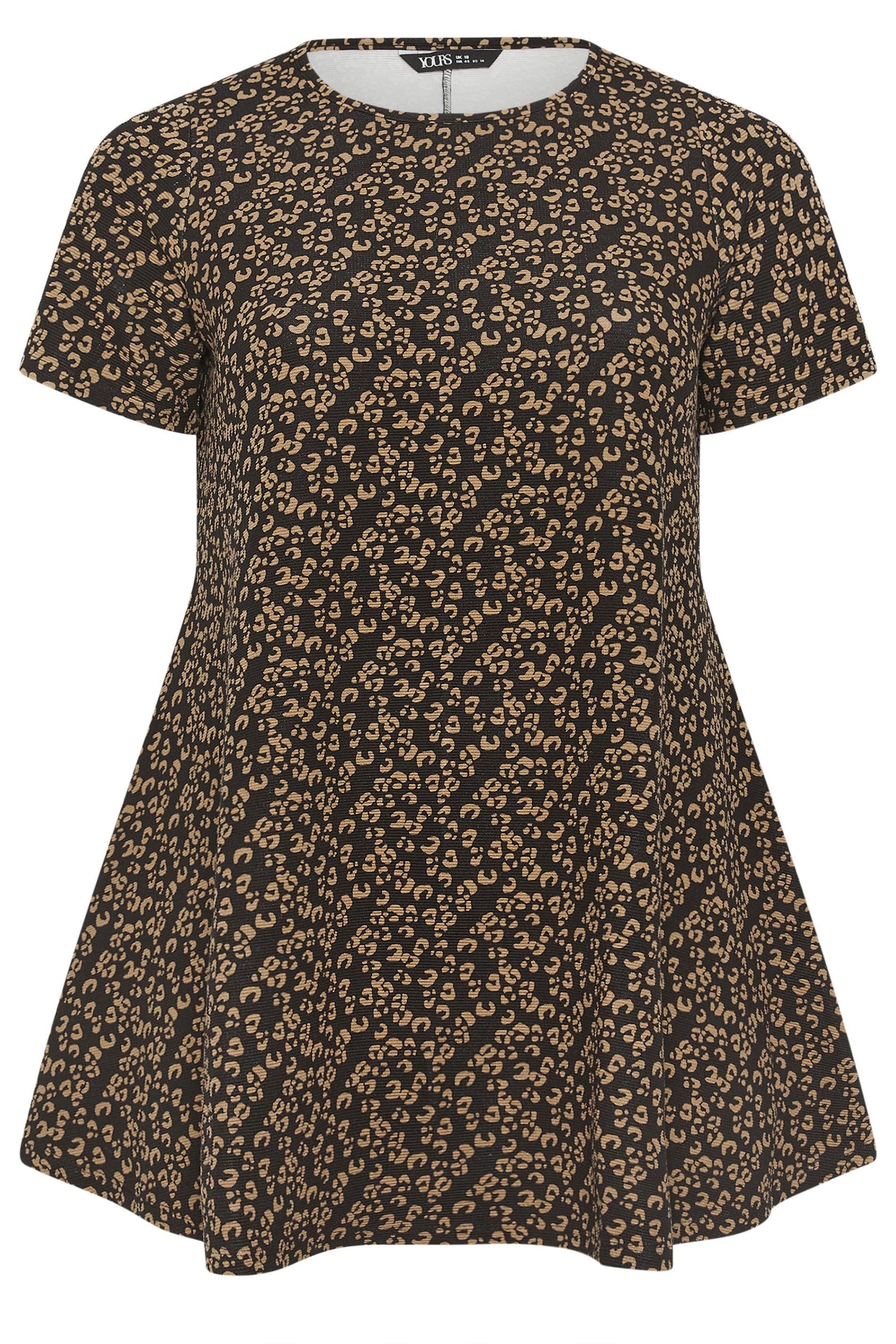 Yours Leopard Print Swing T-Shirt