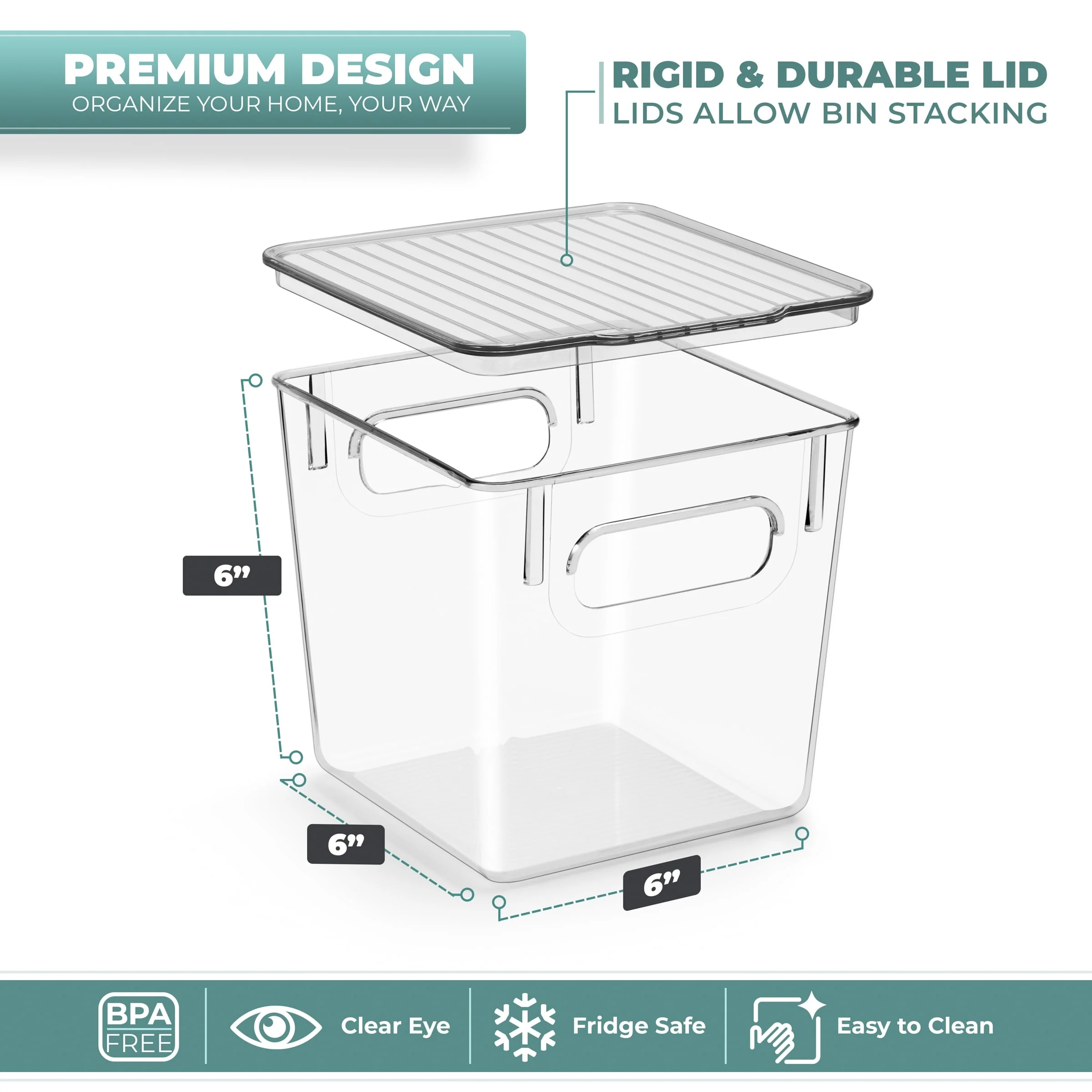 Sorbus Small Plastic K Cup Storage Bins Nespresso Vertuo Pod Holder Kitchen Pantry Fridge Organizer - 8 Pk