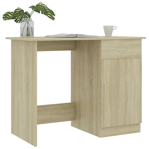 NNEVL Desk Sonoma Oak 100x50x76 cm Chipboard