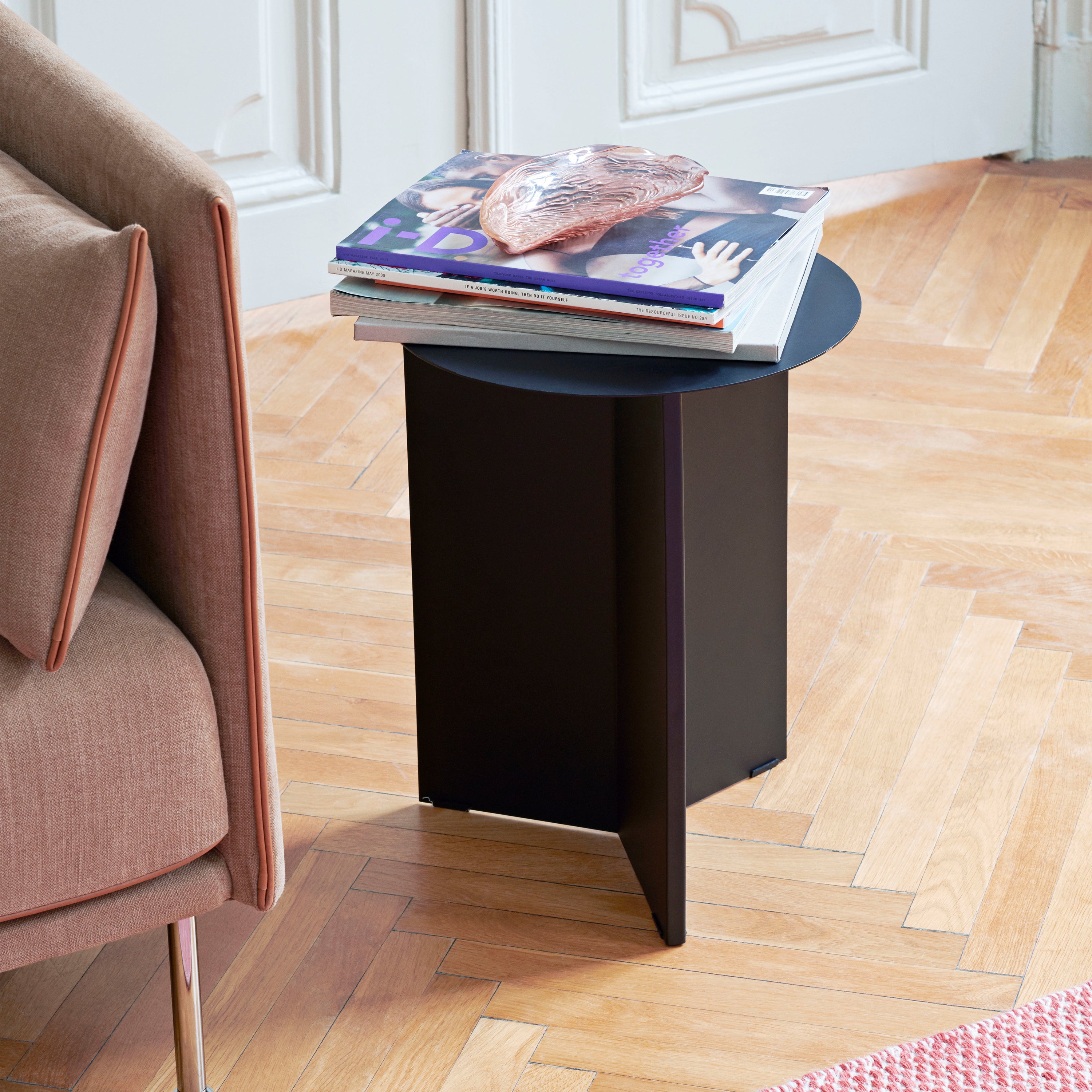 HAY Slit Table Round Bijzettafel Ø 35 cm - Zwart