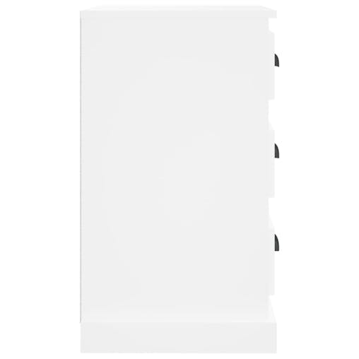 NNEVL Bedside Cabinet White 39x39x67 cm Engineered Wood